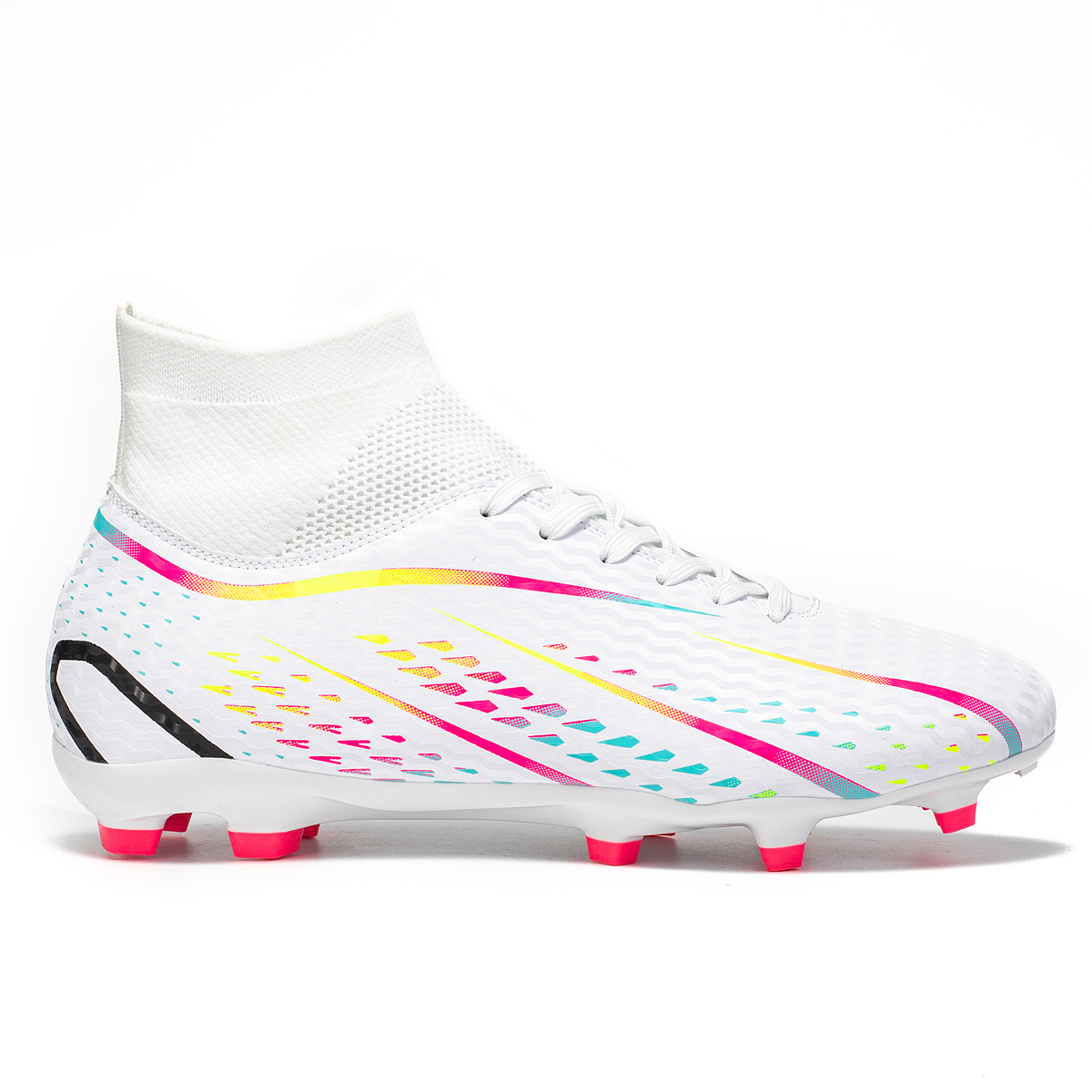 Sportful Soccer Shoes Men’s Low Top White Long Studs/Black Long Studs/Aqua Long Studs