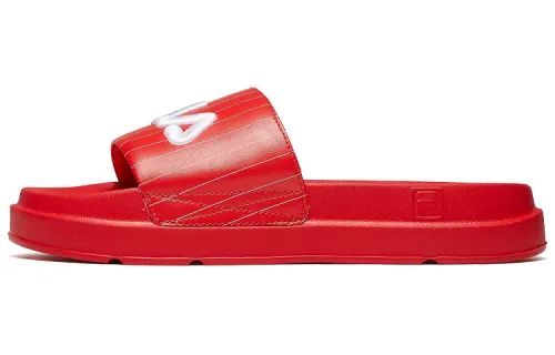 FILA Thick Sole Beach Large Red Slippers Women's