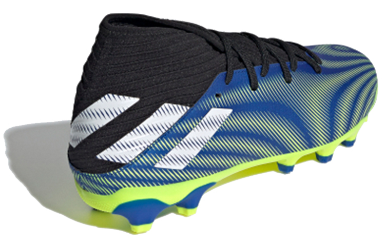 Мужские бутсы adidas Nemeziz 3.3 MG (черно-салатовые) — Чёрный / синий / зелёный — фото 4