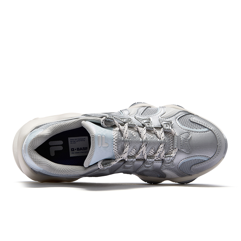 Женские кроссовки Fila FUSION Jagger 2050 (серебристые) — 太空银/幻象蓝 — фото 3