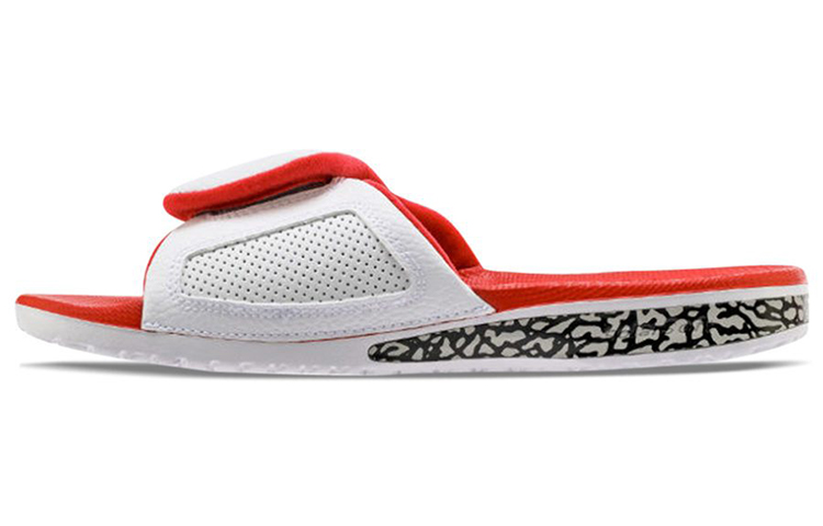 Шлепанцы Jordan Jordan Hydro 3 'fire red' (бело-красные)