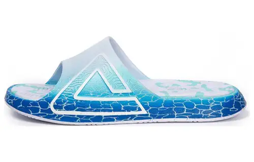 PEAK x ZUGUOSANSHALVHAIGUI Slip Resistant Abrasion Resistant Slide Slippers Women's Sea Wave Blue