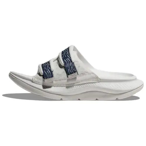 HOKA ONE ONE ORA Luxe Slip Resistant Abrasion Resistant Slide Slippers Unisex White