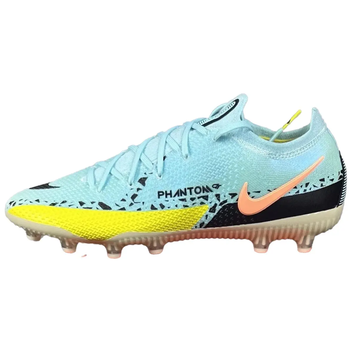Nike Phantom GT2 Comfortable AG Artificial Ground Slip Resistant Abrasion Resistant Soccer Shoes Men's Blue Black