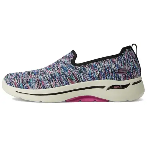 Skechers Go Walk Arch Fit Vivid Abrasion Resistant Breathable Low top Casual Shoes Men's Black Multicolor