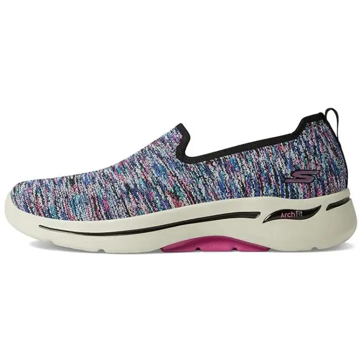 Skechers Go Walk Arch Fit Vivid Abrasion Resistant Breathable Low top Casual Shoes Men's Black Multicolor