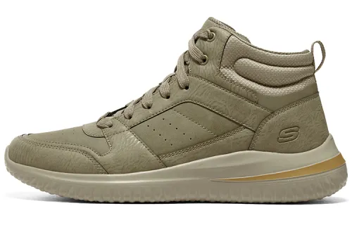 Skechers Delson 3.0 Synthetic Leather Mid top Casual Shoes Men's Taupe