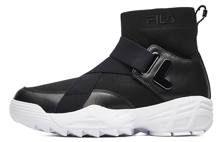 FILA Disruptor Stretch Fabric High top Athletic Shoes Women's Black