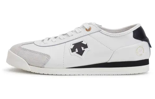 DESCENTE Movewear Leather Low top Casual Shoes Unisex White Black