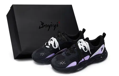 FILA Mars 2 Mars 2.0 811 Manufacturing, Tide Purple, Special Shoe Box Low top Casual Shoes Men's Black Purple White