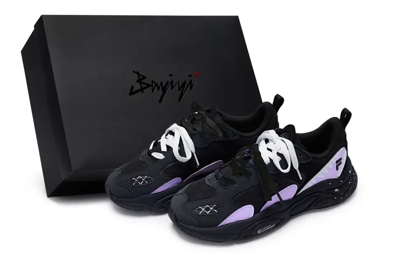 FILA Mars 2 Mars 2.0 811 Manufacturing, Tide Purple, Special Shoe Box Low top Casual Shoes Men's Black Purple White
