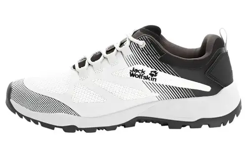 Jack Wolfskin Cushioning Slip Resistant Abrasion Resistant Low top Outdoor Shoes White Black