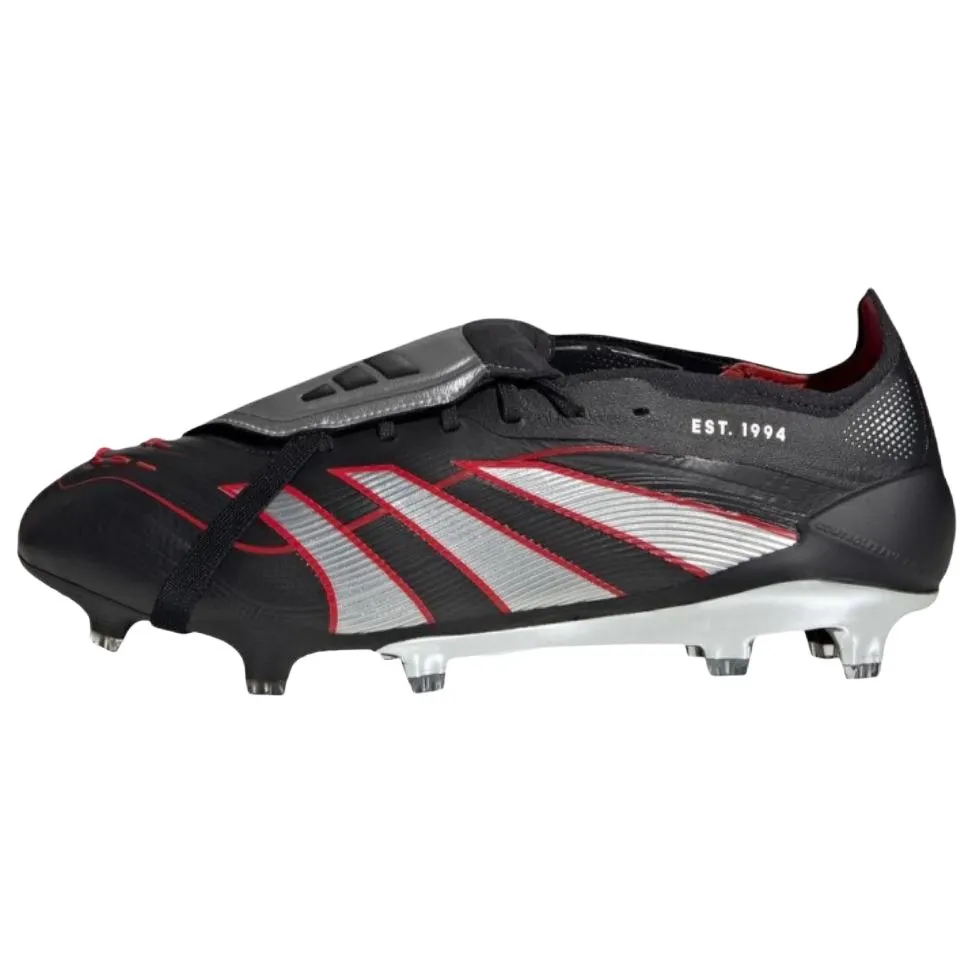 Adidas Predator FG Firm Ground Natural Grass Soccer Shoes Unisex Black Silver