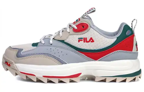 FILA Casual Style Collaboration Low Top Sneakers Brown/Red/Green Women's