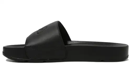 FILA Drifter Outerwear Rubber Sole Abrasion Resistant Abrasion Resistant Slide Slippers Unisex Black Korean Style