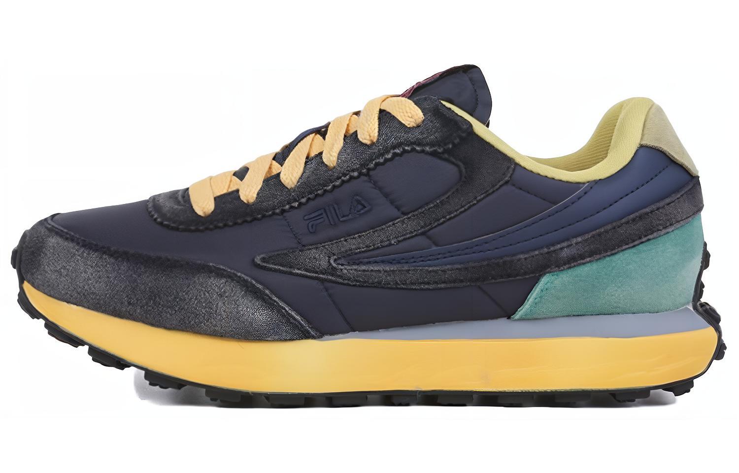 FILA Pontino Washing Low Top Running Shoes Black/Blue/Yellow