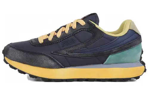FILA Pontino Washing Low Top Running Shoes Black/Blue/Yellow