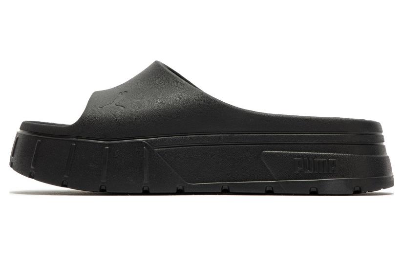 Женские шлепанцы PUMA Mayze Stack Injex (черные)