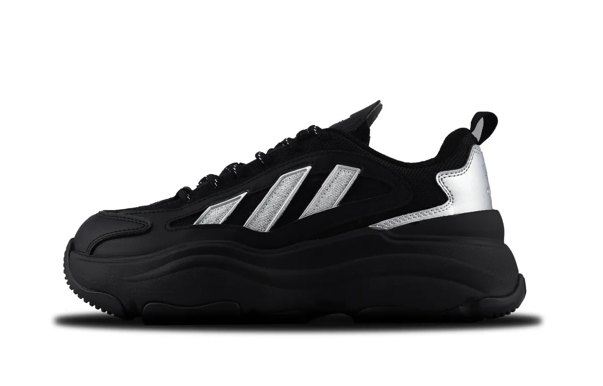 Adidas Originals OZGAIA Slip Resistant Abrasion Resistant Low top Casual Shoes Women's Black Silver