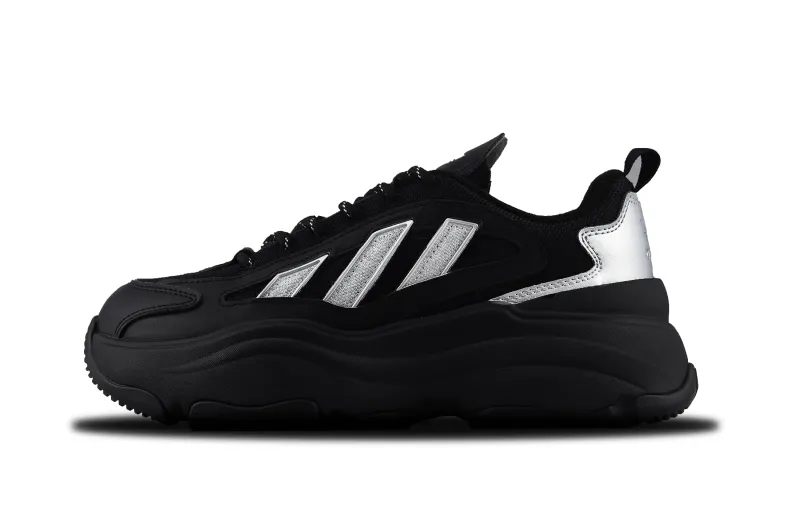 Adidas Originals OZGAIA Slip Resistant Abrasion Resistant Low top Casual Shoes Women's Black Silver