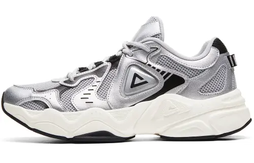 PEAK Taichi P2K Cushioning Abrasion Resistant Height Increasing Low top Casual Shoes Men's Silver Black