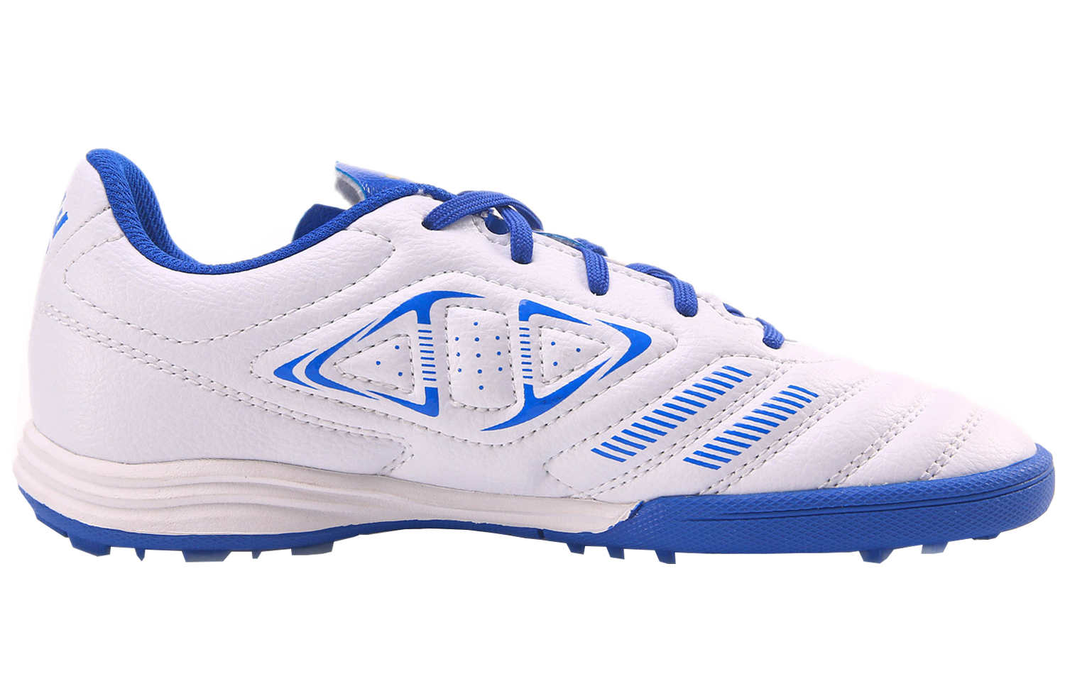 KELME Youth Training Collection TF Turf Artificial Turf Soccer Shoes Unisex White Royal Blue