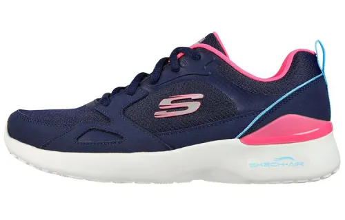 Skechers Skech Air Dynamight Textile, Leather Low top Casual Shoes Women's Blue Pink