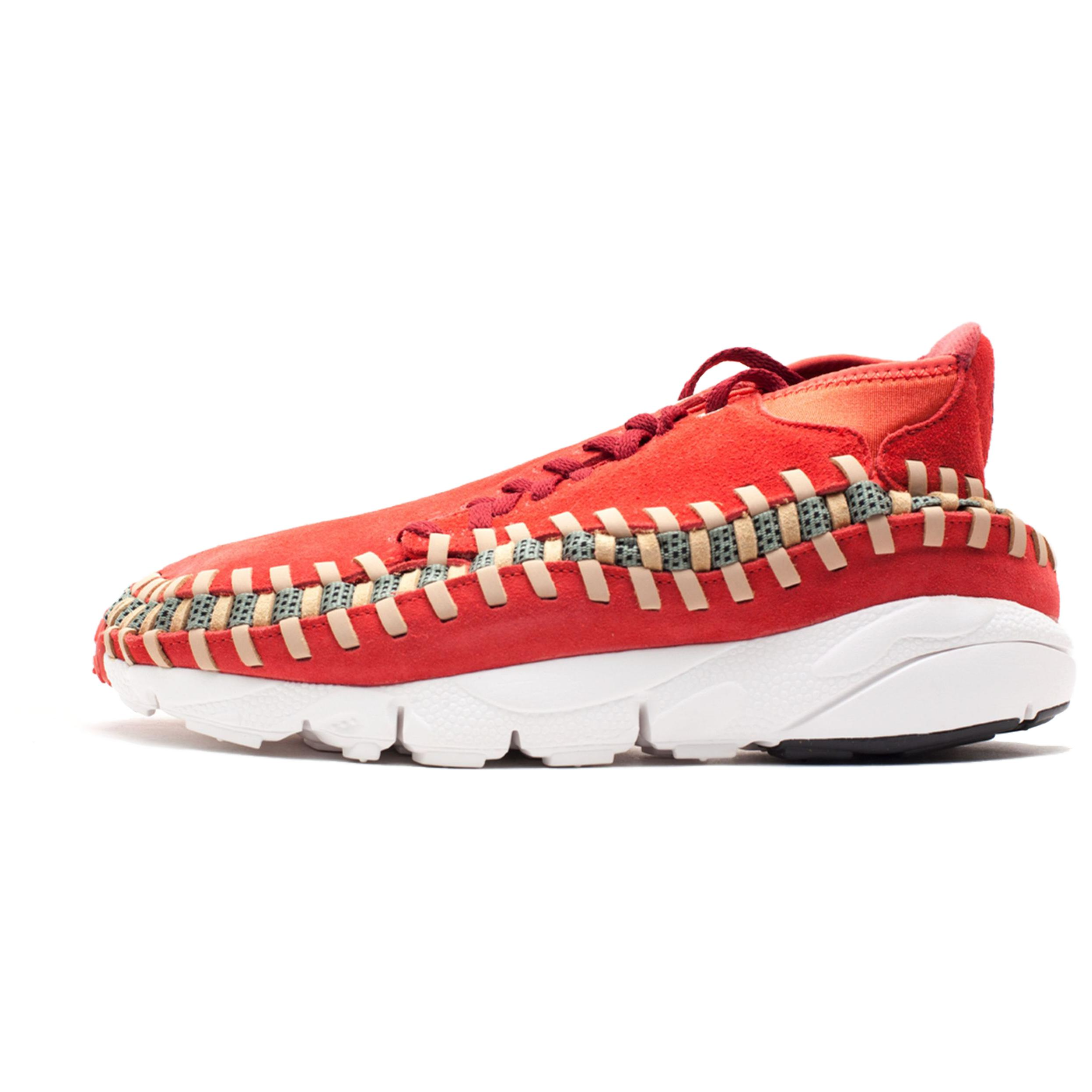 Кроссовки Nike Air Footscape Woven Chuka Knit (красно-бежевые)
