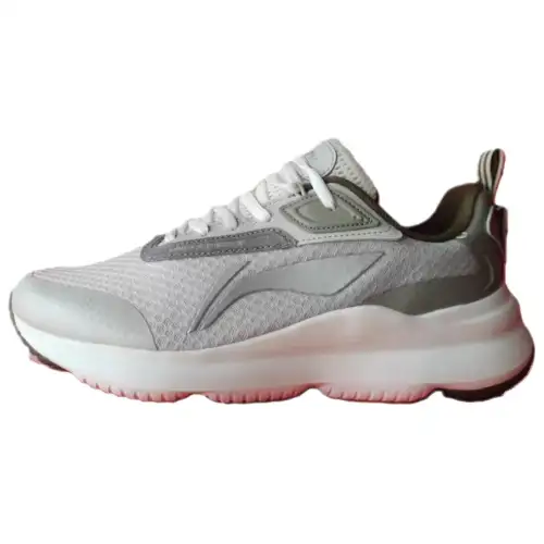 Li Ning Abrasion Resistant Rebound Lightweight Low top Casual Shoes Men's White Green