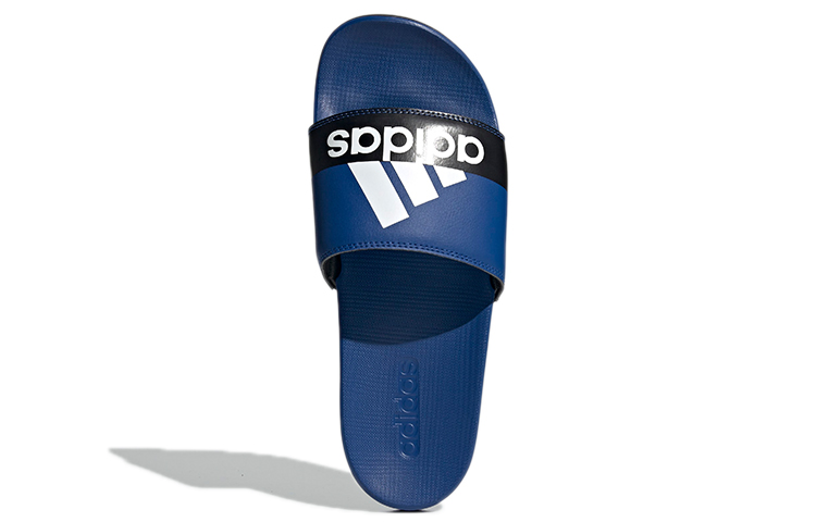 Шлепанцы adidas Adilette Comfort Slides Comfort Sandals (сине-черные) — Синий / чёрный — фото 4