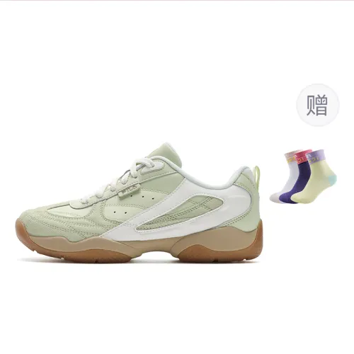 FILA FOUNTAIN Shoes Lightweight Rebound Low top Casual Shoes Women's White Jade Green