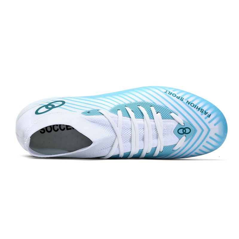ATAY Fashion Trend Slip Resistant Abrasion Resistant Slip Resistant Abrasion Resistant Soccer Shoes Unisex Aqua