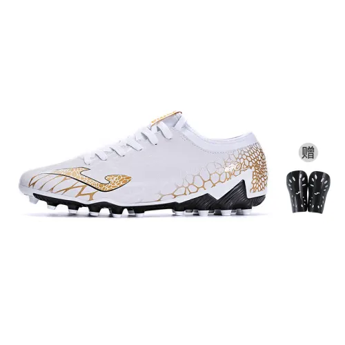 Joma Synthetic Leather Slip Resistant Abrasion Resistant Soccer Shoes Men's White