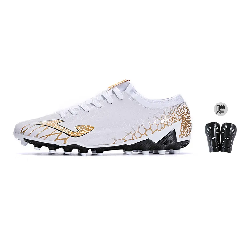 Joma Synthetic Leather Slip Resistant Abrasion Resistant Soccer Shoes Men's White