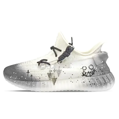 Adidas Originals Yeezy Boost 350 V2 Abrasion Resistant Abrasion Resistant Low top Casual Shoes Unisex White