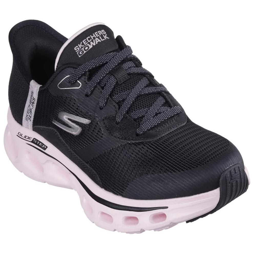 Skechers Women’s GO WALK Abrasion Resistant Low top Casual Shoes Women’s Black Pink