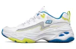 Skechers D'Lites 4.0 Textile, Artificial Leather Low top Casual Shoes Men's White Yellow Blue