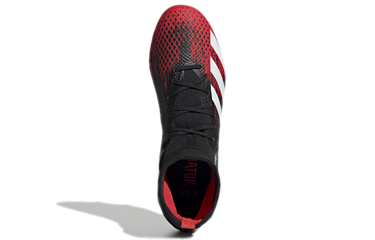 Мужские бутсы adidas Predator 20.3 Firm Ground TF (черно-красные) — Чёрный / красный — фото 5