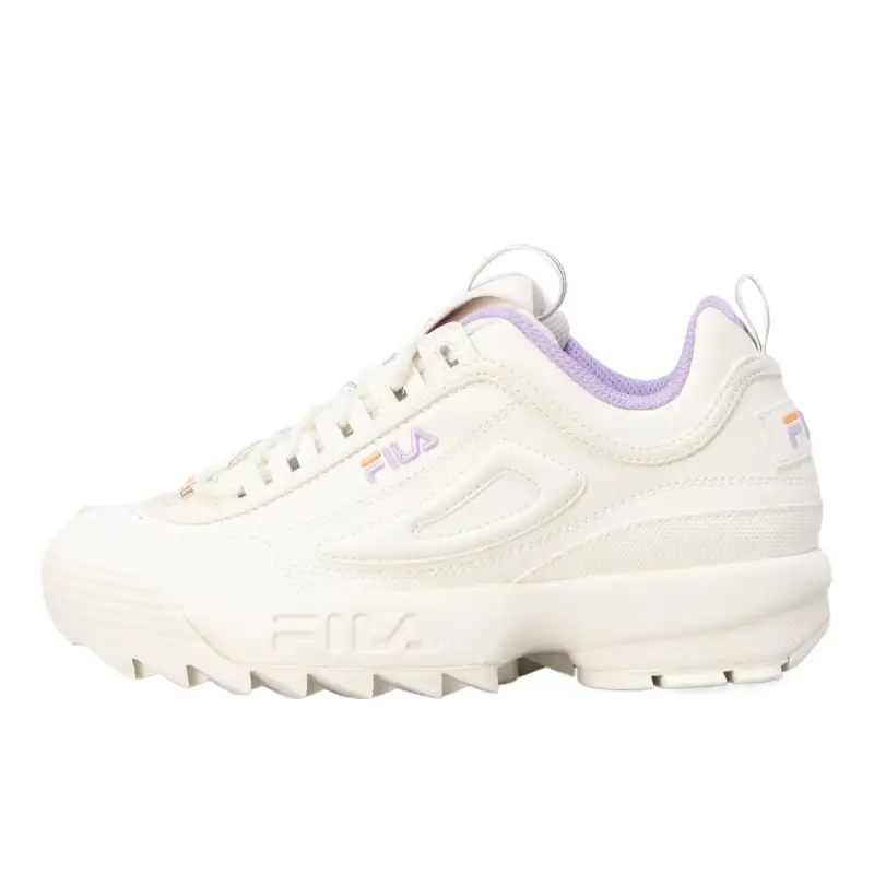 FILA Disruptor 2 Comfortable Round Toe Low top Casual Shoes Unisex White