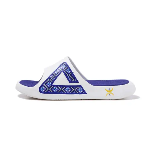 PEAK Tai Ji2.0 EVA Slip Resistant Odor Resistant Abrasion Resistant Slide Slippers Unisex Ivory Purple