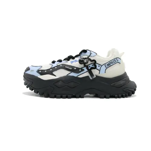 FILA FUSION Bianco EMPRISE Manufacturing, Star Chain Abrasion Resistant Low top Casual Shoes Women's Blue White