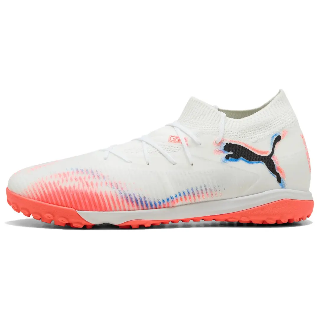 PUMA FUTURE 8 MATCH Abrasion Resistant Soccer Shoes Unisex White Red
