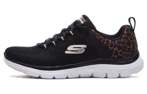 Skechers Flex Appeal 4.0 Wild Ballad Cushioning Breathable Low top Sports Casual Shoes Women's Black