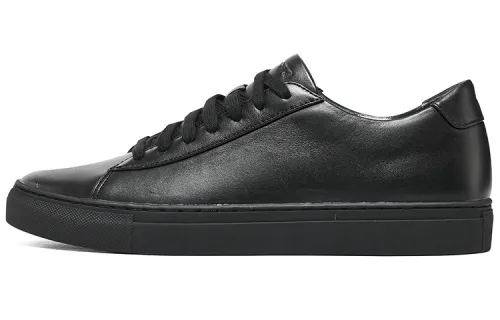Skechers Arch Fit Leather Low top Casual Shoes Men's Black