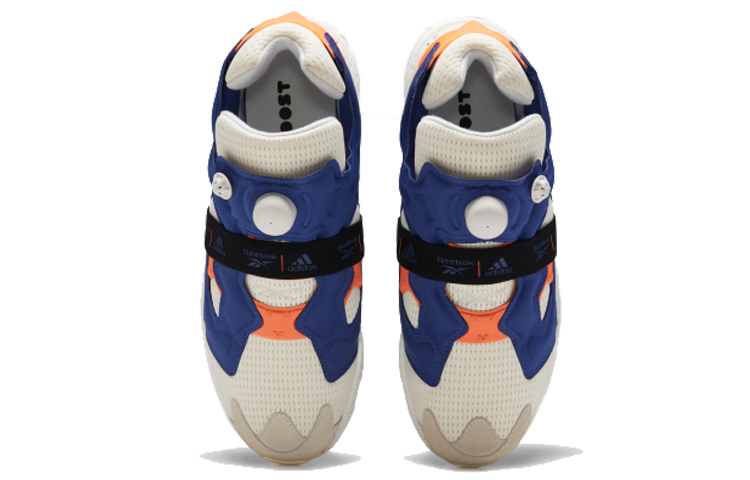 Кроссовки adidas x Reebok Instapump Fury BOOST Prototype (белый / синий / оранжевый) — фото 4