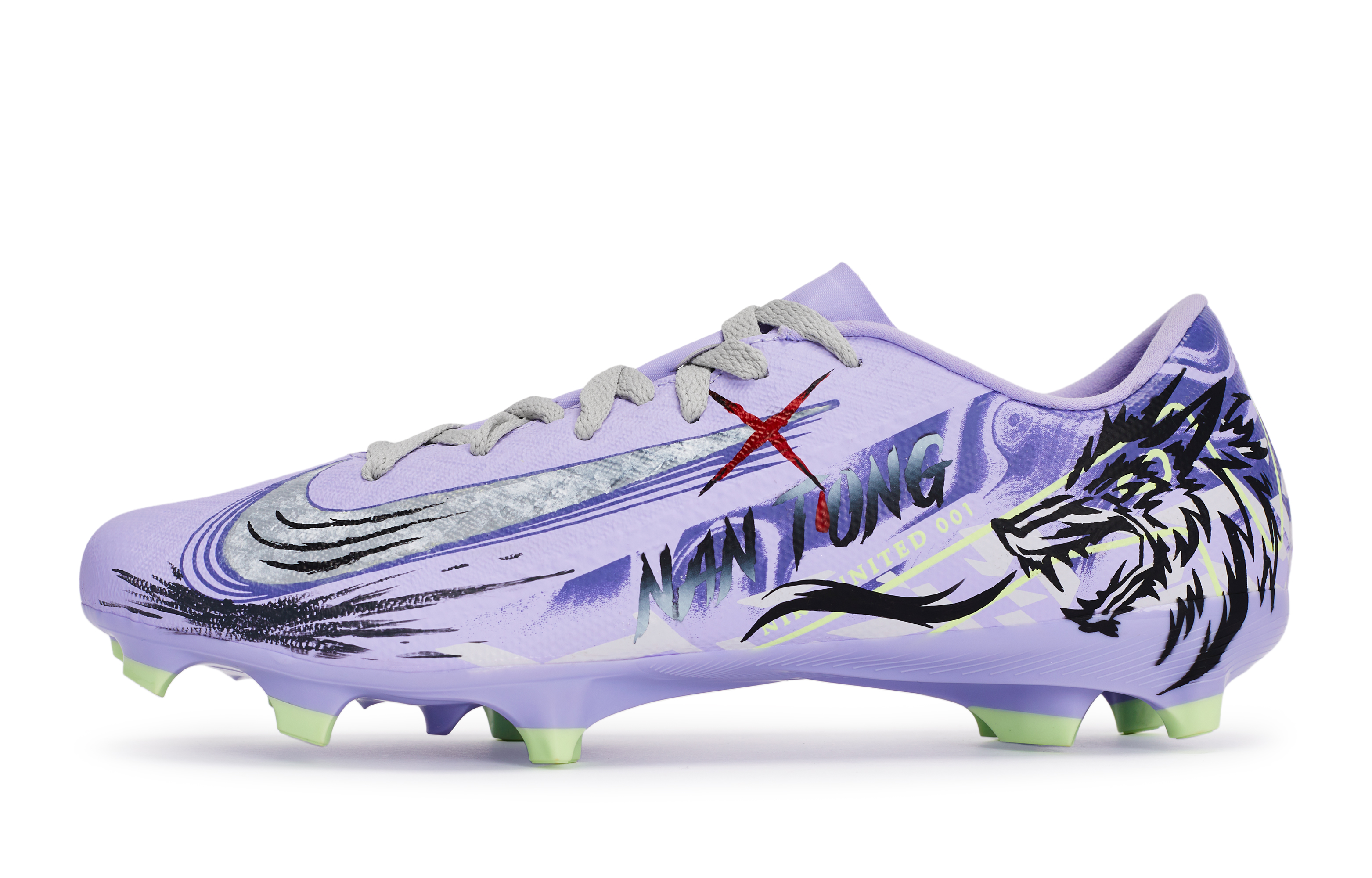 Nike Mercurial Vapor 16 Cushioning Soccer Shoes Unisex Black Gray Purple Green