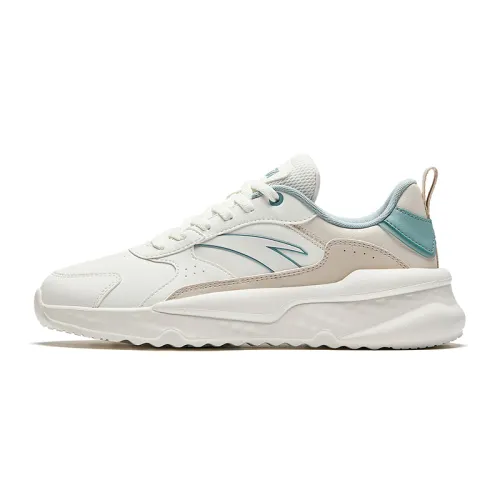Anta Unruly Series Slip Resistant Abrasion Resistant Low top Casual Shoes Women's White Beige Green