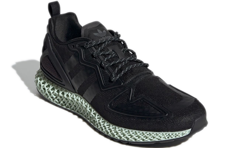 Унисекс кроссовки adidas ZX 2K (черно-зеленые) — Чёрный / зелёный — фото 2