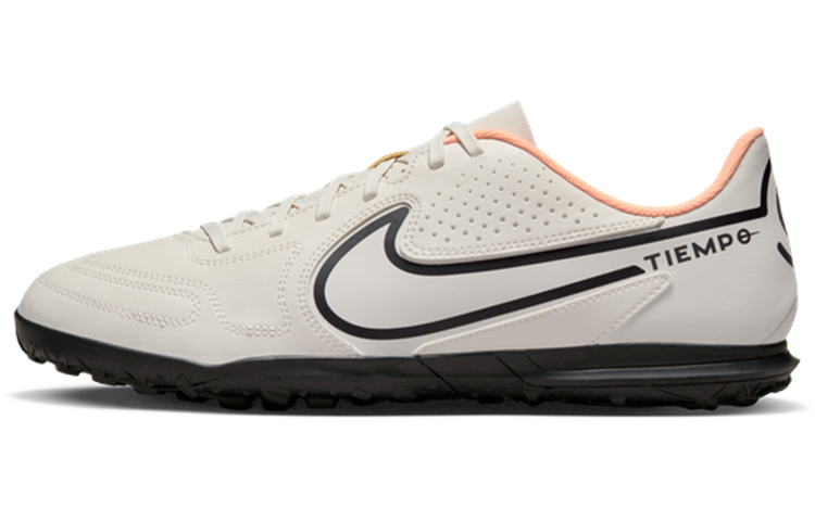 Nike Tiempo Legend 9 Club Round-head lace TF (gel-broken nails) Hard grass artificial grass shock-absorbing, anti-slip, wear-resistant and breathable Football shoes Men and women Similar to white and black