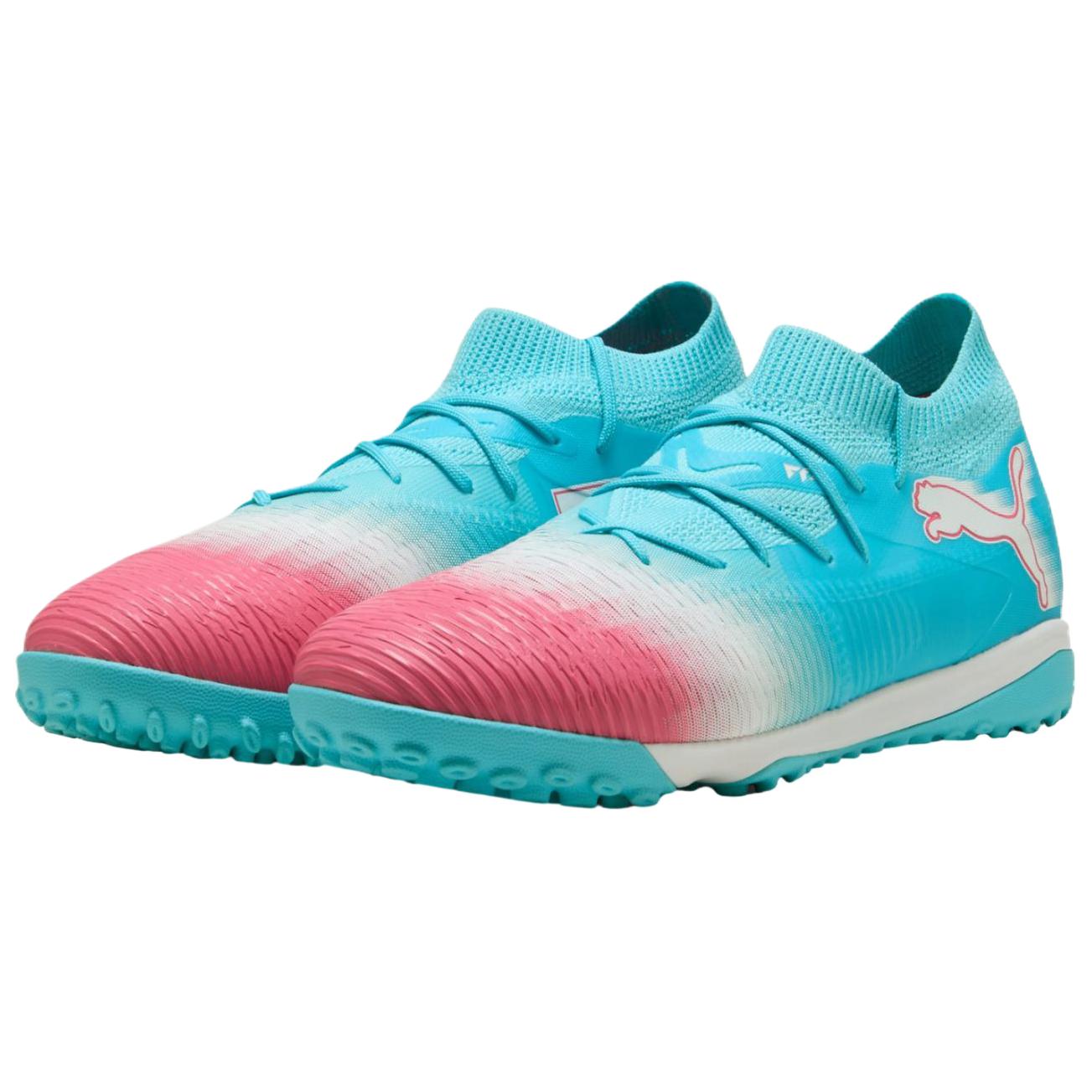 PUMA FUTURE 8 MATCH Support Soccer Shoes Unisex Blue Pink
